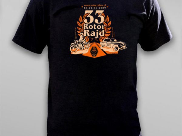 T-shirt XXXIII rajdu motocykli zabytkowych Rotor