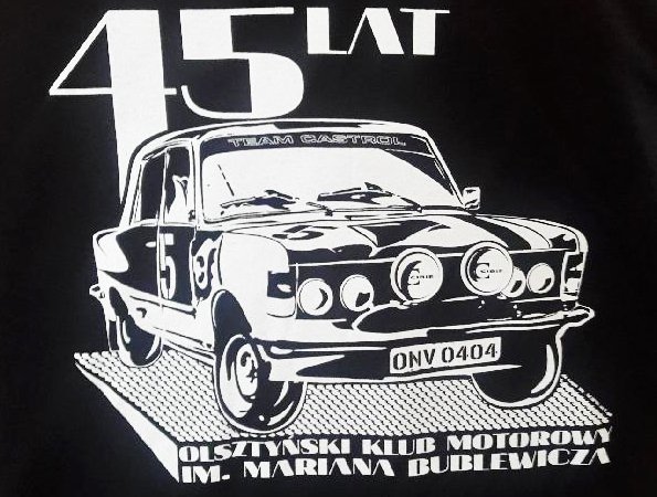 Koszulki na 45-lecie Olsztyńskiego Klubu Motorowego