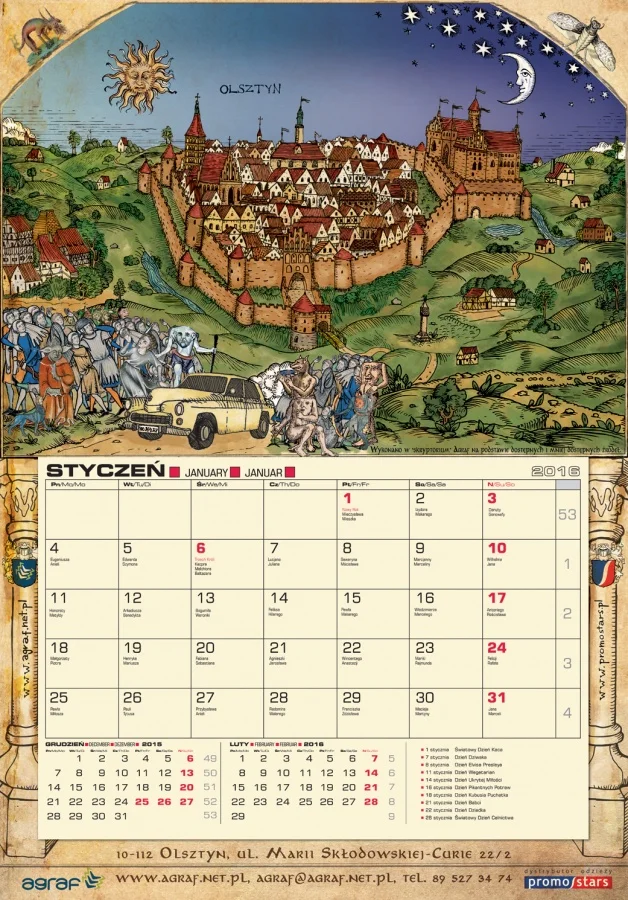 Kalendarz Agraf na rok 2016 Kalendarz Agraf na rok 2016