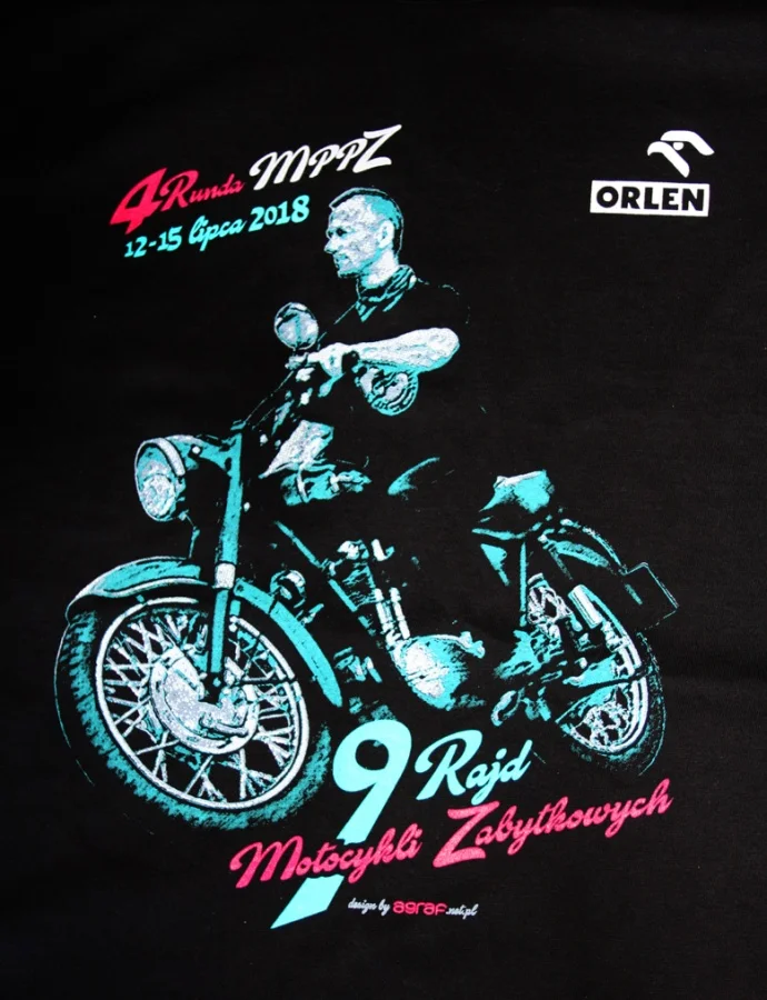 Motocykli Zabytkowych w Płocku nadruk