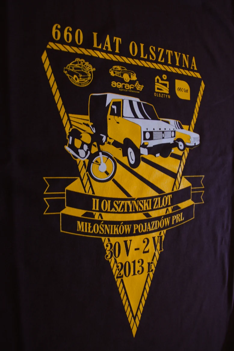 Projekt Koszulka na II Olsztyński Zlot Miłośników Pojazdów PRL
