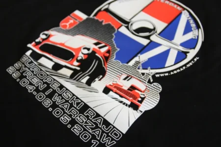 Koszulka na rajd Syren i Warszaw Nekla-Amsterdam-Edynburg