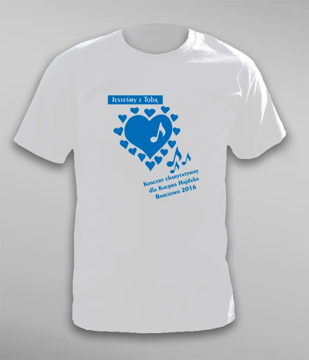 Koszulki na koncert charytatywny dla Kacpra Hajduka