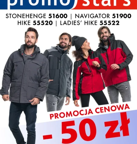 Oferta specjalna! -50 zł netto na wybrane kurtki