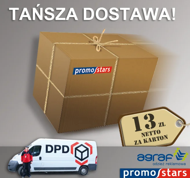 Obniżamy ceny dostawy naszej odzieży reklamowej! Obniżamy ceny dostawy naszej odzieży reklamowej!