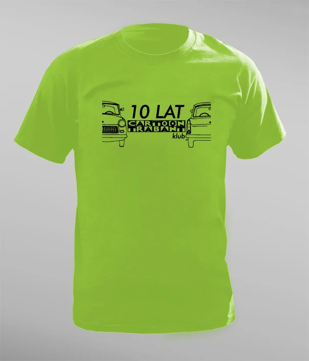 Koszulki na 10-lecie Cartoon Trabant Koszulki na 10-lecie Cartoon Trabant