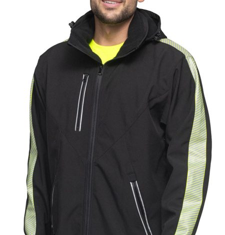 Softshell Mark The Helper Black Fluo